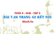 Bài 7.26 trang 42 Toán 6 Tập 2 Kết nối tri thức